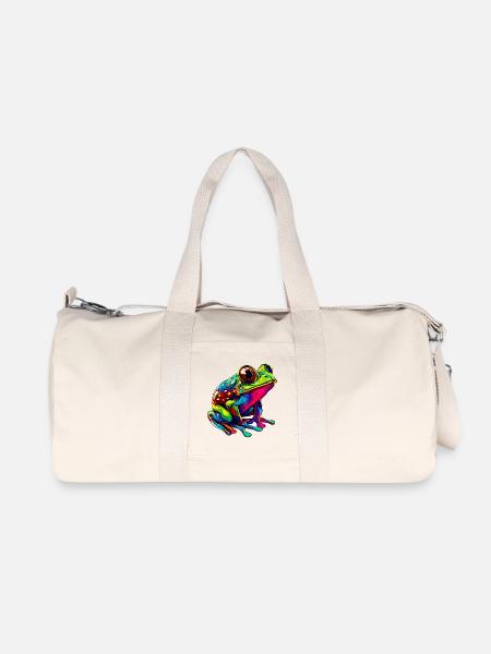 Grenouille - Sac de sport en toile recyclée Stanley/Stella - blanc naturel