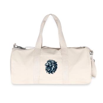 Lion Roars Blue Gift - Recycled Canvas Sports Bag by Stanley/Stella - natural - Front