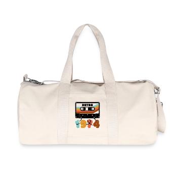 1974 Retro Music Tape Cassette - Recycled Canvas Sports Bag by Stanley/Stella - natural - Front