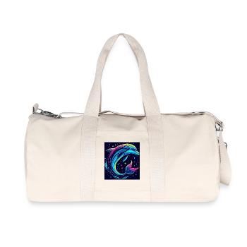 Delfin - Recycelte Canvas-Sporttasche von Stanley/Stella - Naturweiß - Vorne