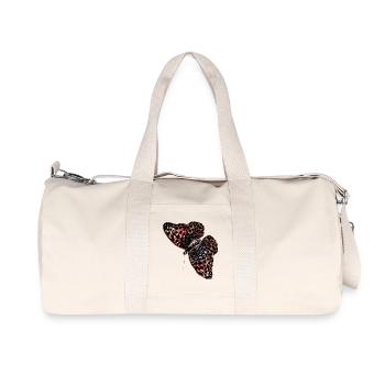 Colorful Butterfly Watercolor - Recycled Canvas Sports Bag by Stanley/Stella - natural - Front