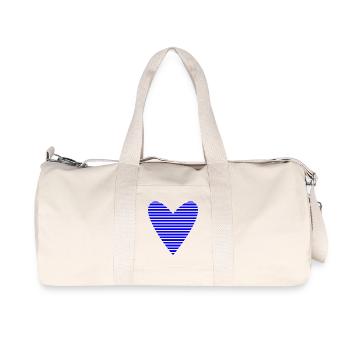 HERZ. PAPA. MAMA. Junggesellinnenabschied. BEBE. KIND. HERZ. FEST - Recycelte Canvas-Sporttasche von Stanley/Stella - Naturweiß - Vorne