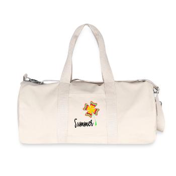 HOLIDAY. HAPPY HOLIDAYS. MISTRESS. MASTER. TEACHER - Recycled Canvas Sports Bag by Stanley/Stella - natural - Front
