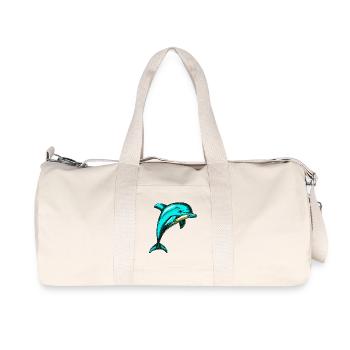 Delfin - Recycelte Canvas-Sporttasche von Stanley/Stella - Naturweiß - Vorne