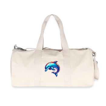 Delfin - Recycelte Canvas-Sporttasche von Stanley/Stella - Naturweiß - Vorne