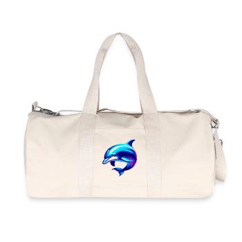 Delfin - Recycelte Canvas-Sporttasche von Stanley/Stella - Naturweiß - Vorne