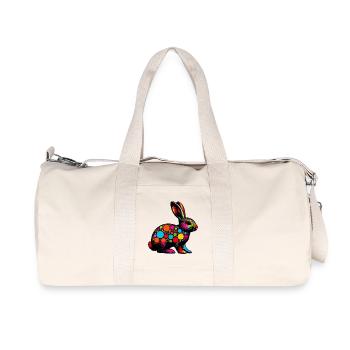Lapin - Sac de sport en toile recyclée Stanley/Stella - blanc naturel - Devant