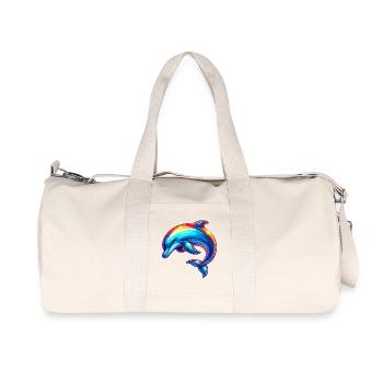 Delfin - Recycelte Canvas-Sporttasche von Stanley/Stella - Naturweiß - Vorne