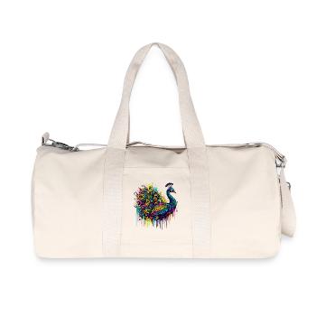 Peacock - Recycled Canvas Sports Bag by Stanley/Stella - natural - Front
