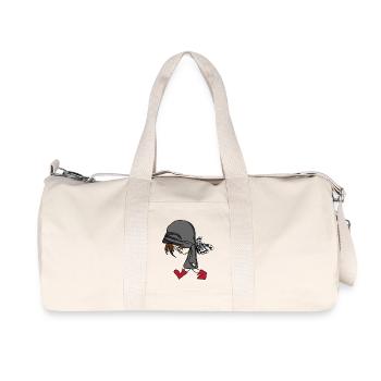 dark boy behide the wall - Recycelte Canvas-Sporttasche von Stanley/Stella - Naturweiß - Vorne
