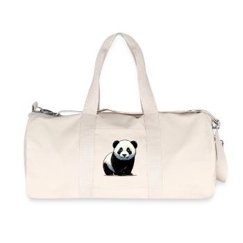 Panda - Recycled Canvas Sports Bag by Stanley/Stella - natural - Front