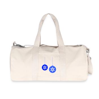 Christmas baubles star frost - Recycled Canvas Sports Bag by Stanley/Stella - natural - Front