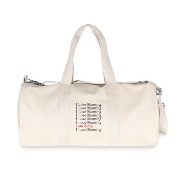 I Love Running - Recycled Canvas Sports Bag by Stanley/Stella - natural - Front