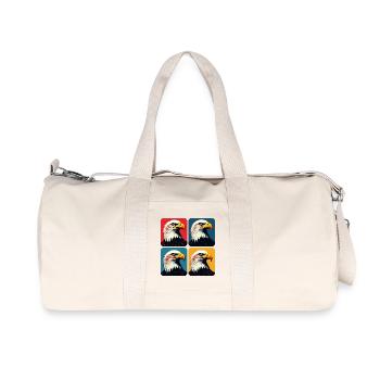 Bald eagle - Recycled Canvas Sports Bag by Stanley/Stella - natural - Front