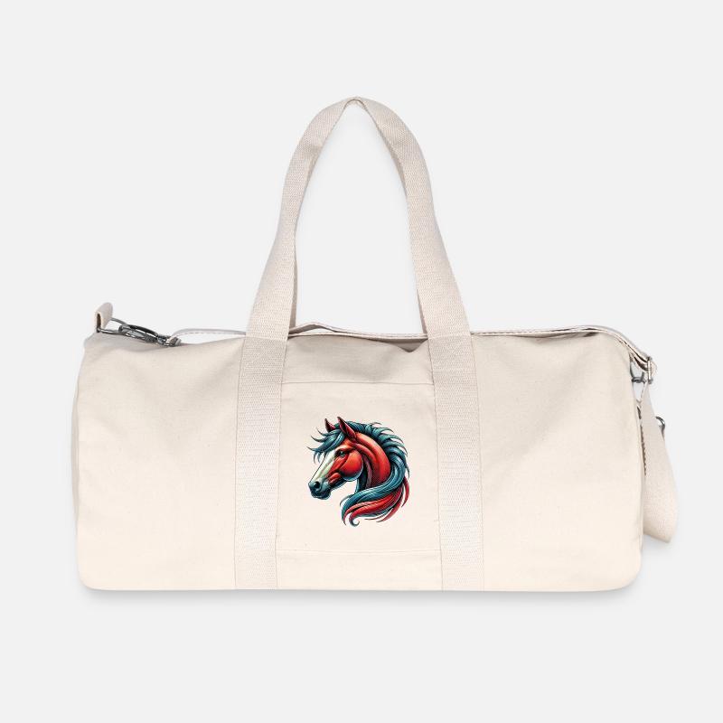 Pferd - Recycelte Canvas-Sporttasche von Stanley/Stella - Naturweiß