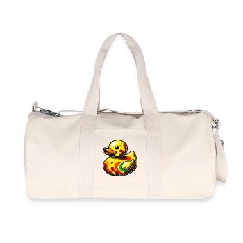 Ente Ente Ente Ente Ente - Recycelte Canvas-Sporttasche von Stanley/Stella - Naturweiß - Vorne