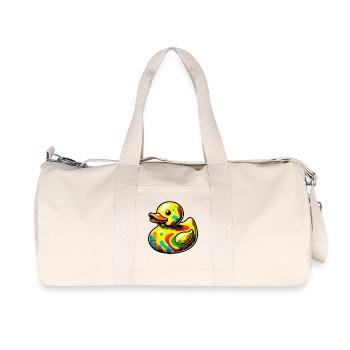 Ente Ente Ente Ente Ente - Recycelte Canvas-Sporttasche von Stanley/Stella - Naturweiß - Vorne