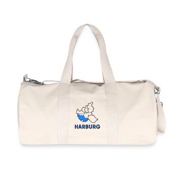 Harburg, Stadtteil von Hamburg - Recycelte Canvas-Sporttasche von Stanley/Stella - Naturweiß - Vorne