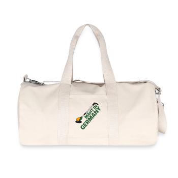 Rasentrimmer Rasen mähen - Mäht in Germany - Recycelte Canvas-Sporttasche von Stanley/Stella - Naturweiß - Vorne
