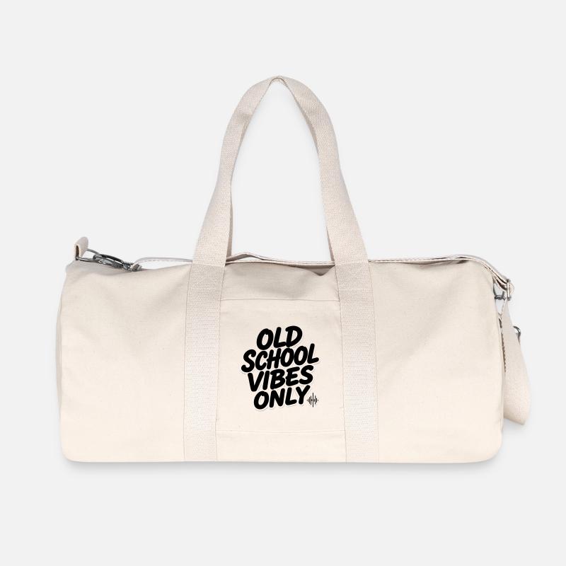 OLD SCHOOL VIBES only - Recycled Canvas Sports Bag by Stanley/Stella - natural