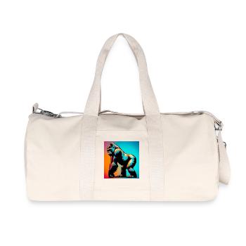 gorille - Sac de sport en toile recyclée Stanley/Stella - blanc naturel - Devant