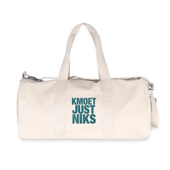 Kmoet just nothing, Dialecte anversois Chemises - Sac de sport en toile recyclée Stanley/Stella - blanc naturel - Devant