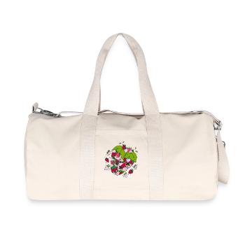 Fruity strawberries - Recycled Canvas Sports Bag by Stanley/Stella - natural - Front