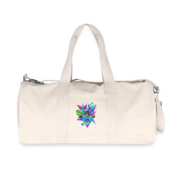 Futuristic Techno Jungle Print - Recycled Canvas Sports Bag by Stanley/Stella - natural - Front