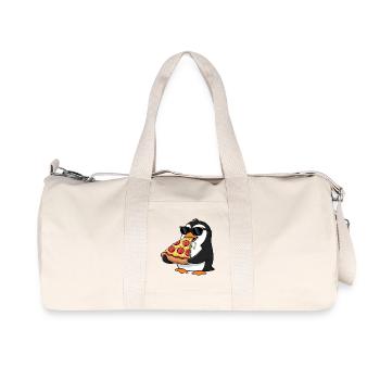 Mignon pingouin Pizza Cuisine italienne - Sac de sport en toile recyclée Stanley/Stella - blanc naturel - Devant