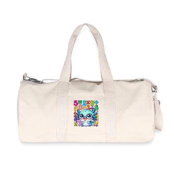 Zahlentag Kawaii Mathe Drache mit bunter Zahl - Recycelte Canvas-Sporttasche von Stanley/Stella - Naturweiß - Vorne