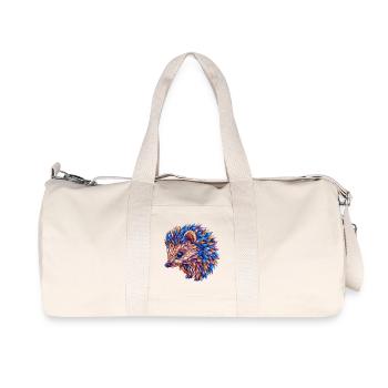 Hedgehog Colorful - Recycled Canvas Sports Bag by Stanley/Stella - natural - Front
