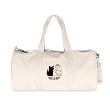 Ange contre Devil Cats - Sac de sport en toile recyclée Stanley/Stella - blanc naturel - Devant