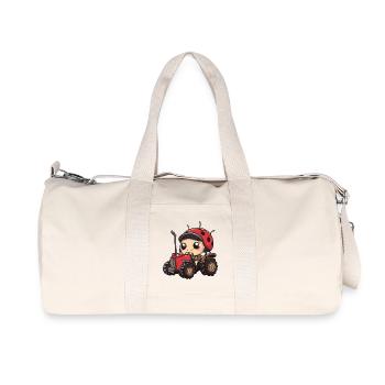 Ladybug Tractor Farmer - Recycled Canvas Sports Bag by Stanley/Stella - natural - Front