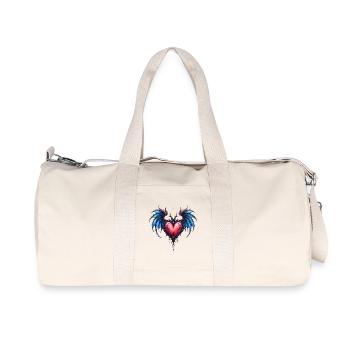 Cœur aux ailes de feu bleues - Sac de sport en toile recyclée Stanley/Stella - blanc naturel - Devant