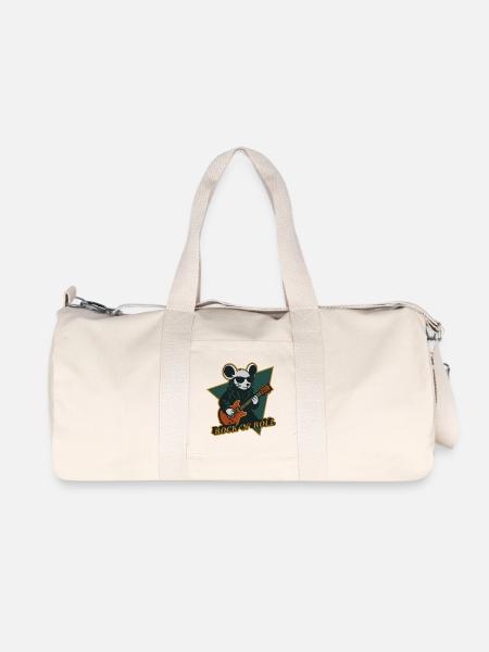 Mouse with Guitar Cool Cartoon - Recycled Canvas Sports Bag by Stanley/Stella - natural