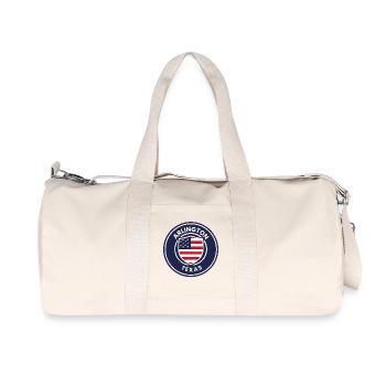 Arlington Texas Emblem with Flag - Recycled Canvas Sports Bag by Stanley/Stella - natural - Front