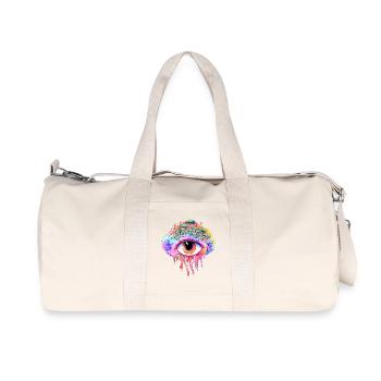 Rainbow Eye - Recycled Canvas Sports Bag by Stanley/Stella - natural - Front