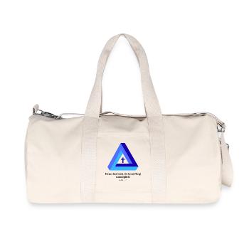 Denn für Gott ist nichts unmöglich. Lukas 1,37 - Recycelte Canvas-Sporttasche von Stanley/Stella - Naturweiß - Vorne