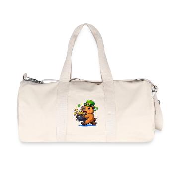 Mignonne capybara Or de la Saint-Patrick - Sac de sport en toile recyclée Stanley/Stella - blanc naturel - Devant