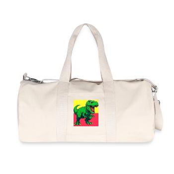 dinosaur - Recycled Canvas Sports Bag by Stanley/Stella - natural - Front