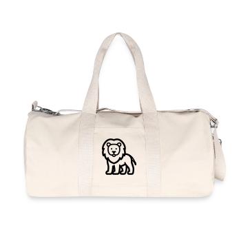 lion - Sac de sport en toile recyclée Stanley/Stella - blanc naturel - Devant
