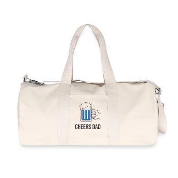 Sociable Cheers Dad Beer Mug - Recycled Canvas Sports Bag by Stanley/Stella - natural - Front