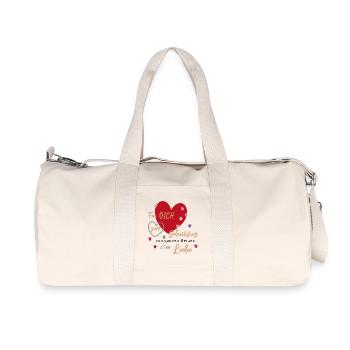 Geburtstag - Recycelte Canvas-Sporttasche von Stanley/Stella - Naturweiß - Vorne