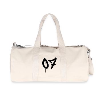 Number 07 Urban Graffiti Style - Recycled Canvas Sports Bag by Stanley/Stella - natural - Front