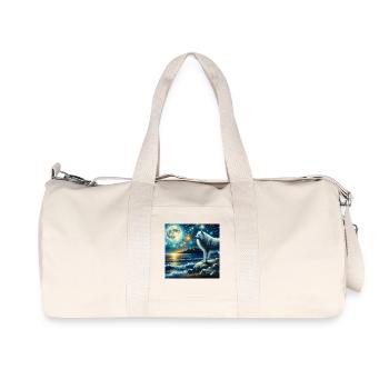 Polarwolf Starry Night - Recycelte Canvas-Sporttasche von Stanley/Stella - Naturweiß - Vorne