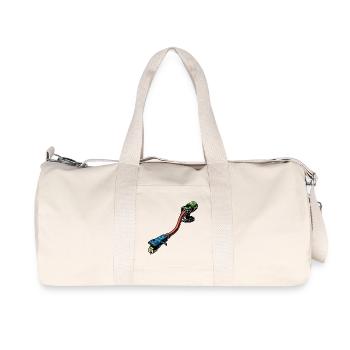 Mein Herz schlägt im 33er Takt - Recycelte Canvas-Sporttasche von Stanley/Stella - Naturweiß - Vorne