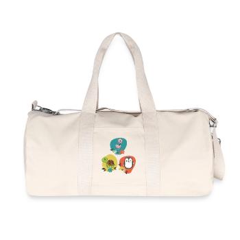 Pingouin Tortue flamant rose - Sac de sport en toile recyclée Stanley/Stella - blanc naturel - Devant