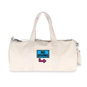 No Diving Sign Pool Retro - Recycled Canvas Sports Bag by Stanley/Stella - natural - Front