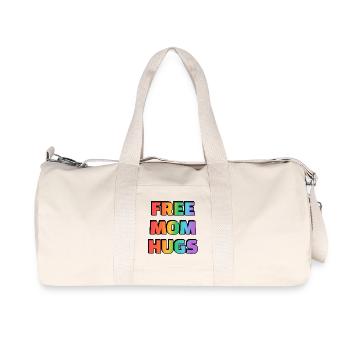 Rainbow Free Mom Hugs Tee - Recycled Canvas Sports Bag by Stanley/Stella - natural - Front