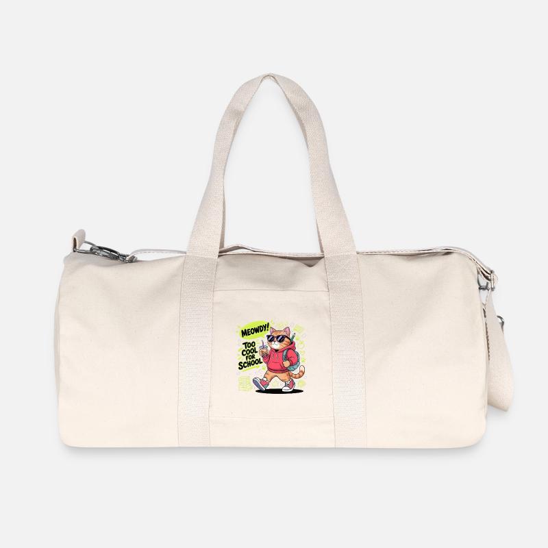 Schulkätzchen - Recycelte Canvas-Sporttasche von Stanley/Stella - Naturweiß